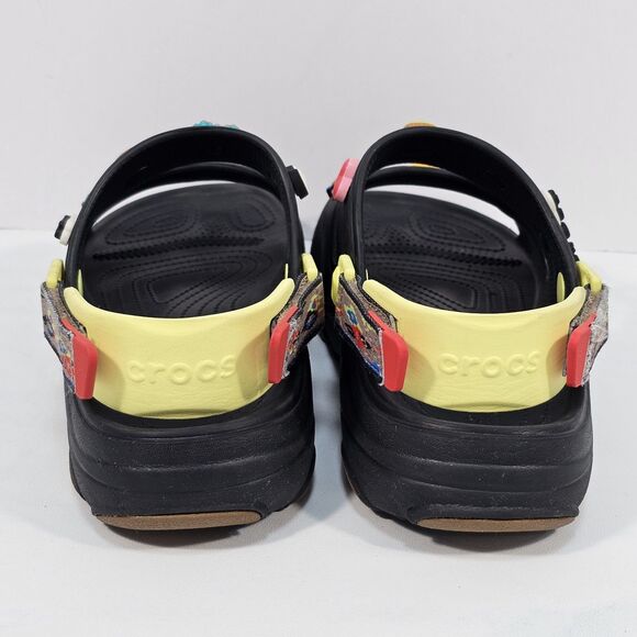 Crocs Classic Allterrain Ikat Sandal Unisex M9 W11 Black Multi Comfort Strap - Picture 3 of 9